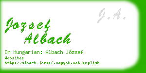 jozsef albach business card